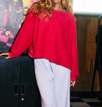 Bucketlist - Trinity Overlap Open Back Oversize Fit Reverse Stitched Top
