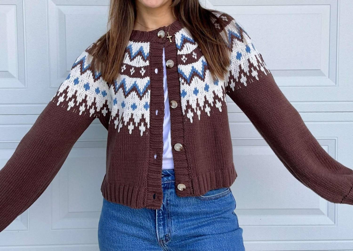 Le Lis - Nordic Print Cardigan