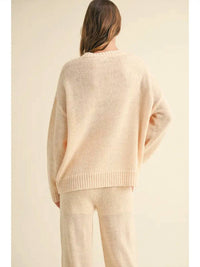 Miou Muse - Lace Up Front Sweater Top