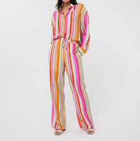 Esqualo - Striped Wide Trousers
