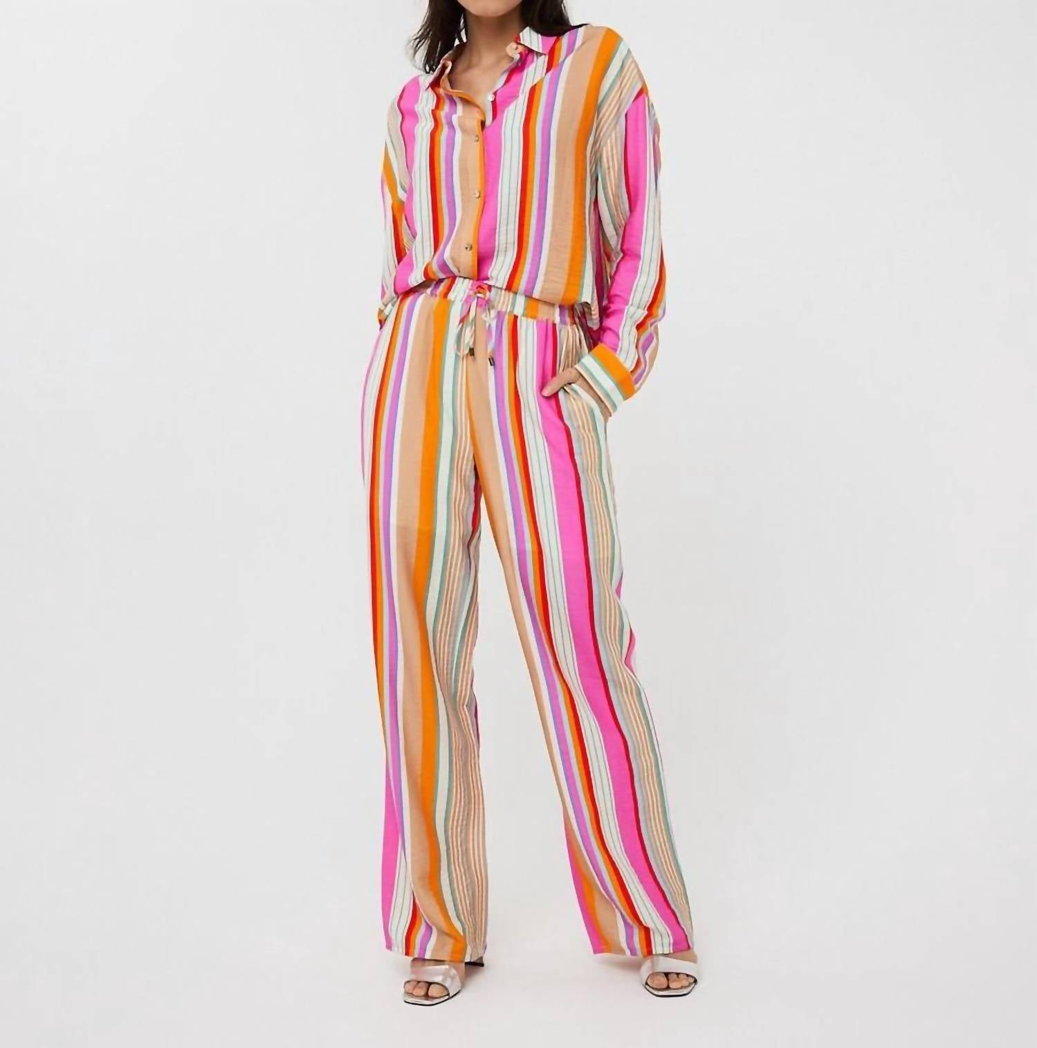 Esqualo - Striped Wide Trousers