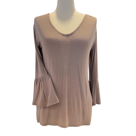 M.Rena - Womens V-neck Bell Sleeve Top