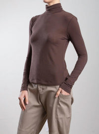 Pharaoh Shiloh Turtleneck Top in chocolate - women's sweater - view 4