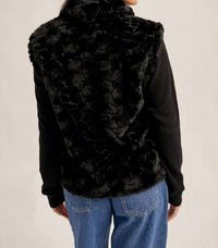 Hem & Thread - Knit Sleeve Fur Jacket