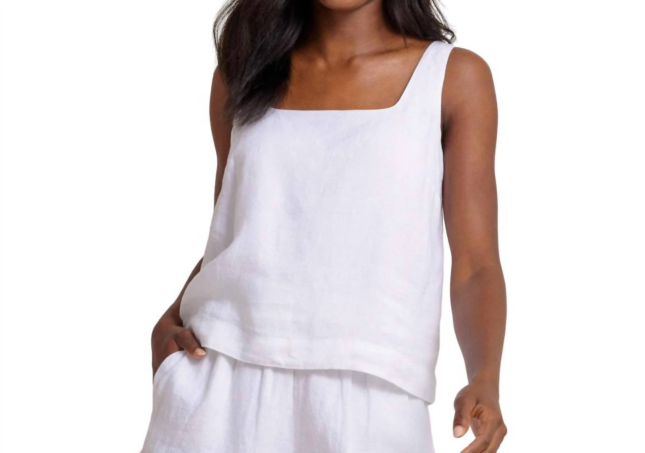 Southern Tide - Verity Linen Square Neck Tank