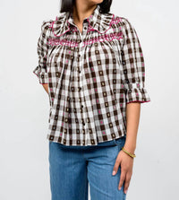 Ivy Jane - Smocked Checked Blouse