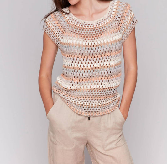 Charlie B - Raglan Crochet Cap Sleeve Top