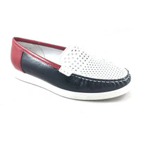 Ara Women's Mariah Loafer in red white blue - women's flats - alternate view