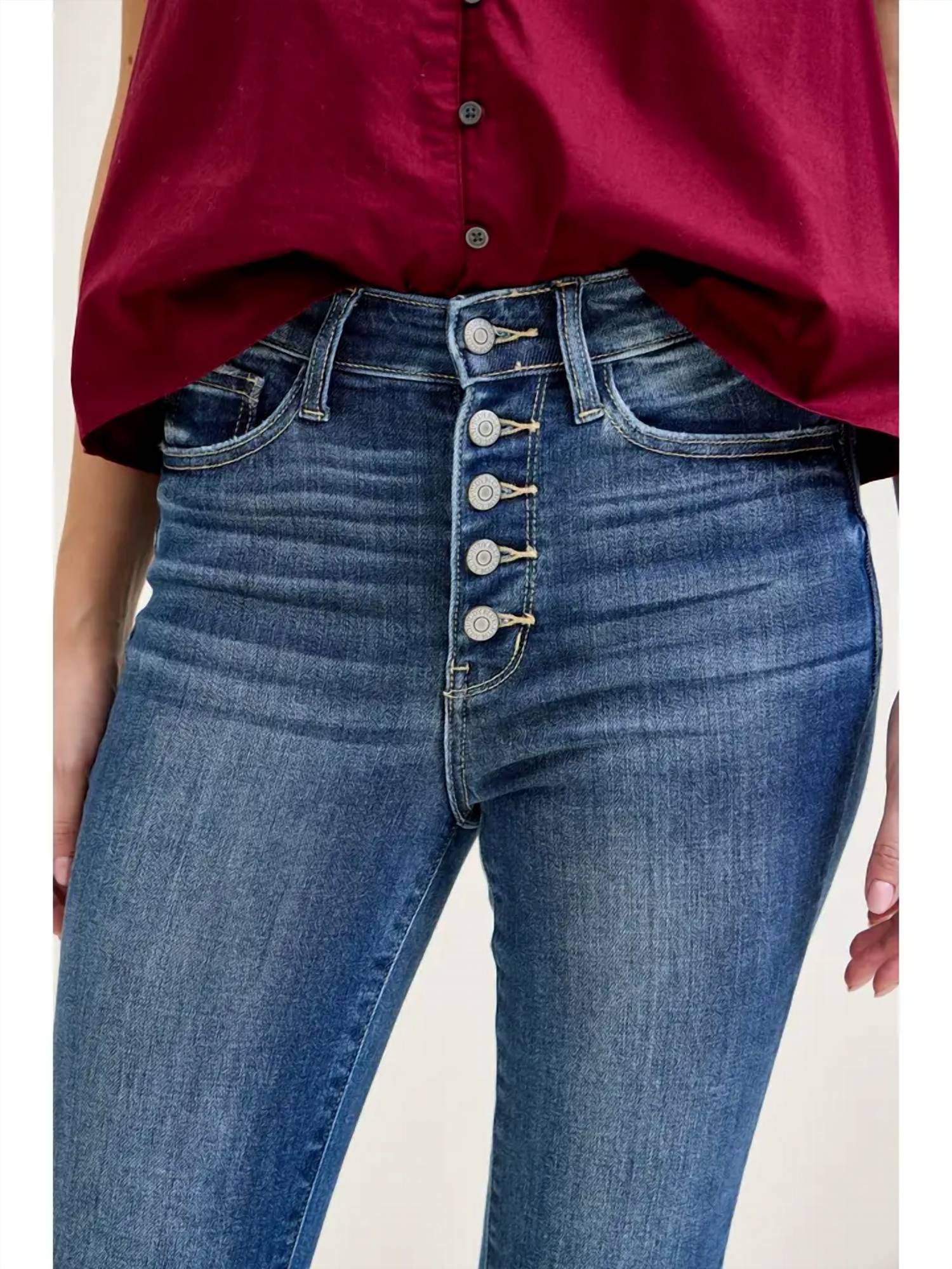 Judy Blue - Hi-rise Button Fly Skinny Jeans