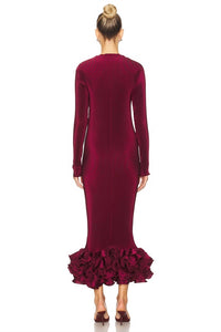 L'IDEE Campbell Cocktail Dress in wine - women's dress - alternate view