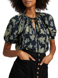 Ulla Johnson - Marcelena Floral Tieneck Blouse