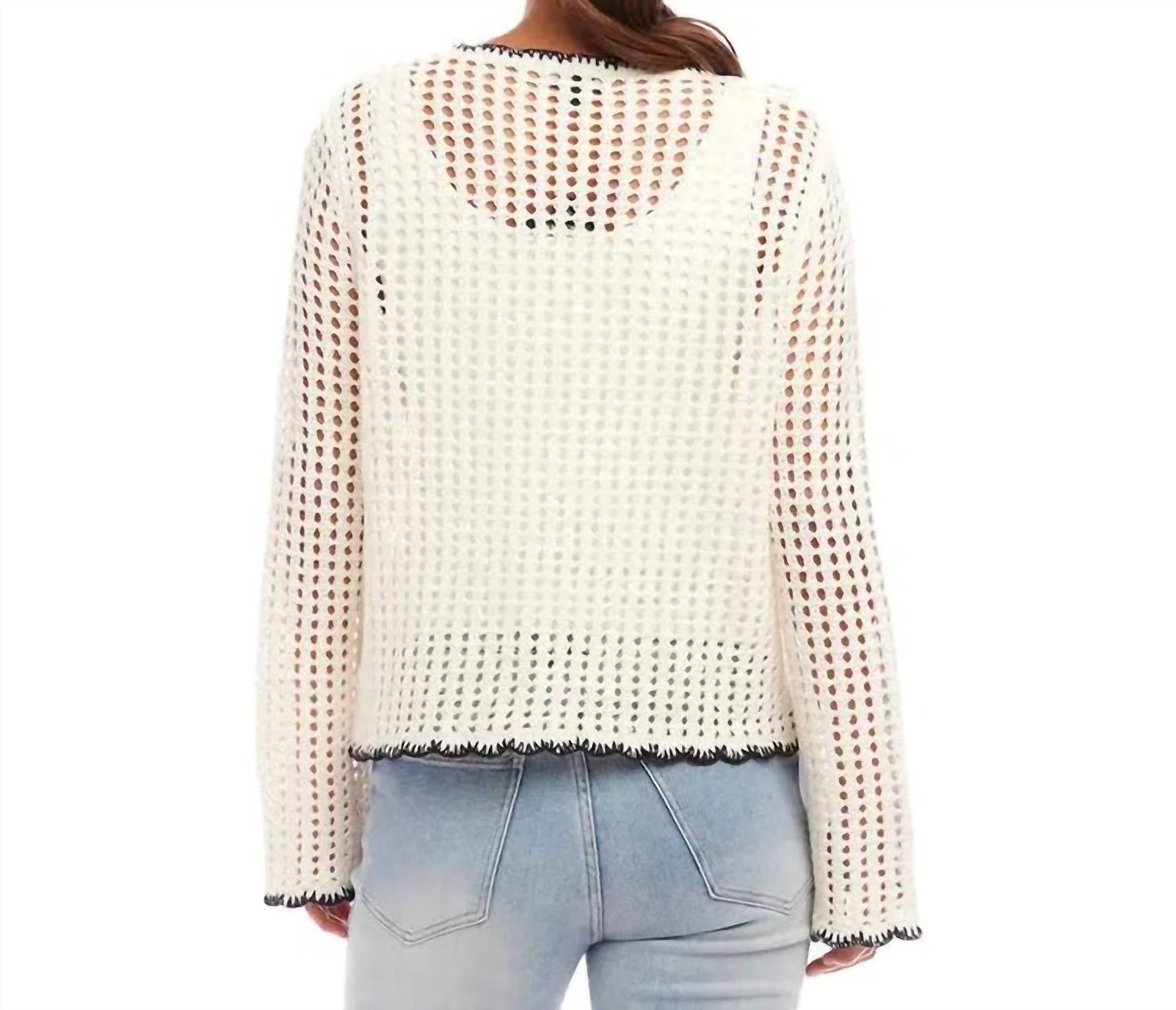 Karen Kane - Nivita Crochet Sweater