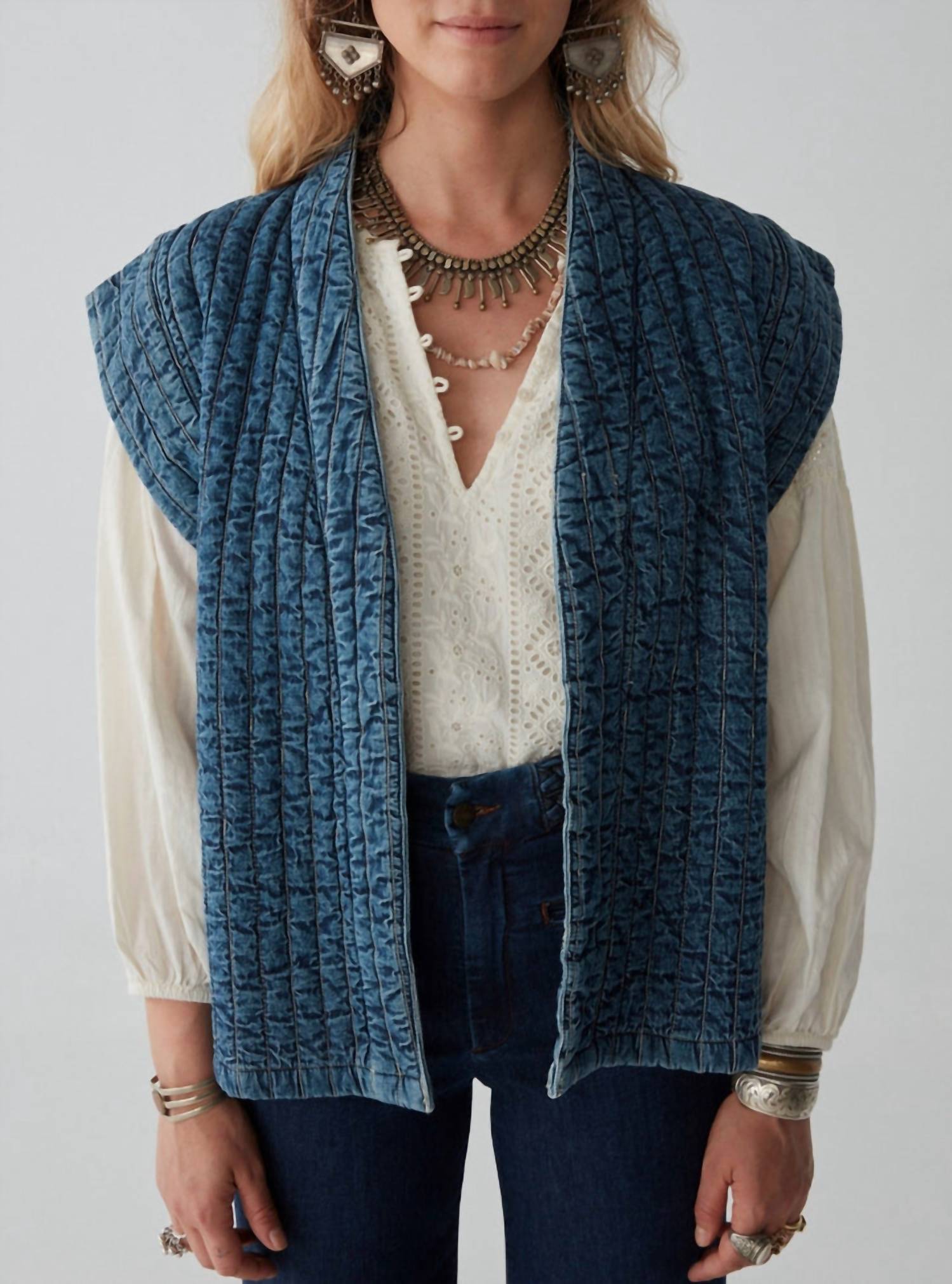 Maison Hotel - Elsa Quilted Denim Vest