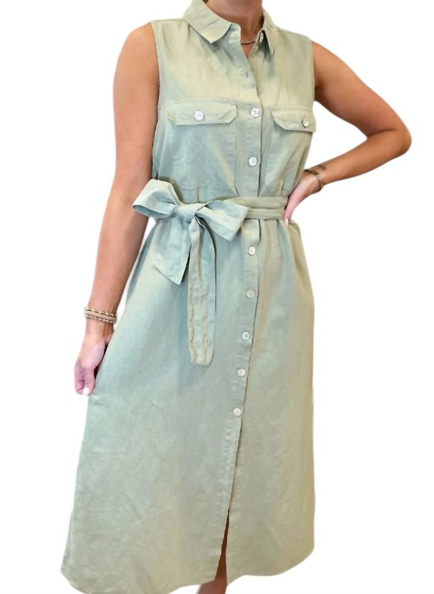 Dylan Capri Sleeveless Dress in green - women's dress