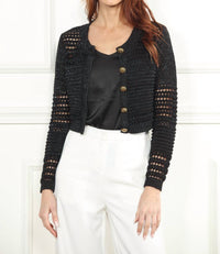 Zero Degree Celsius - Lurex Crop Cardigan