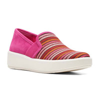 Clarks Women's Layton Petal Sneaker in fuchsia interest - women's sneaker