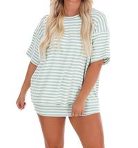 Le Lis - Women's According To You Stripe Two Piece Set