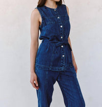 Bella Dahl - Seamed Belted Denim Vest