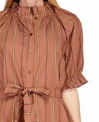 Jade - Button Front Flounce Mini Dress