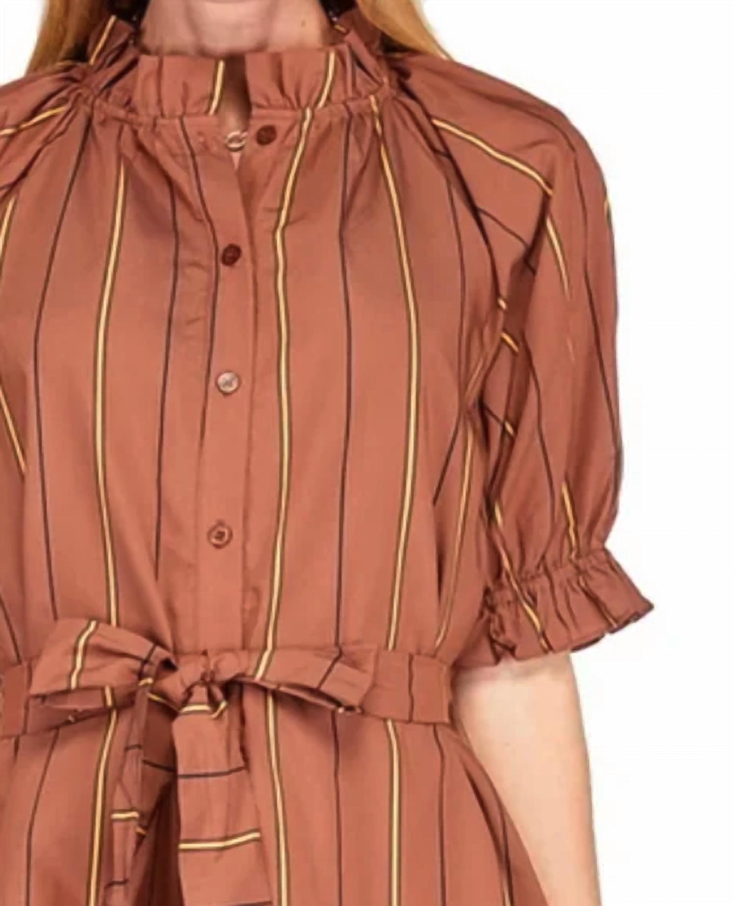 Jade - Button Front Flounce Mini Dress