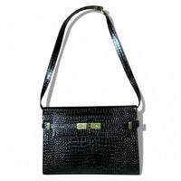 Saint Laurent - Women's Manhattan Croc Leather Medium Bag