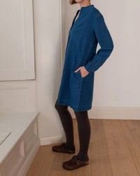 BIBICO Wren Long Sleeve Dress in textured denim - women's dress - alternate view