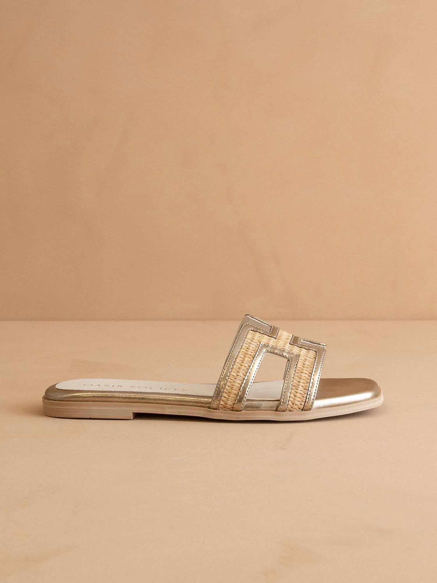 Oasis Society - Women Nina H Cutout Raffia Slide