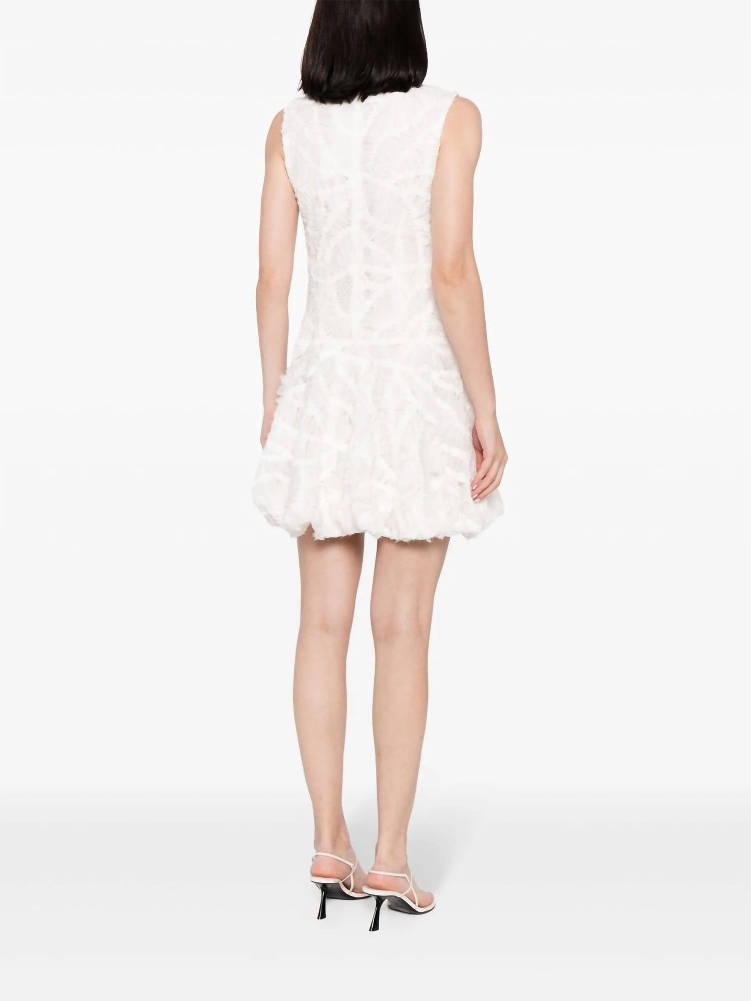 SIMKHAI Vallan Sleeveless Mini Dress in white - women's dress - view 4