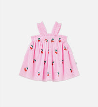 Stella Mccartney - Girl's Sleeveless Tulle Dress With Cherry Embroidery