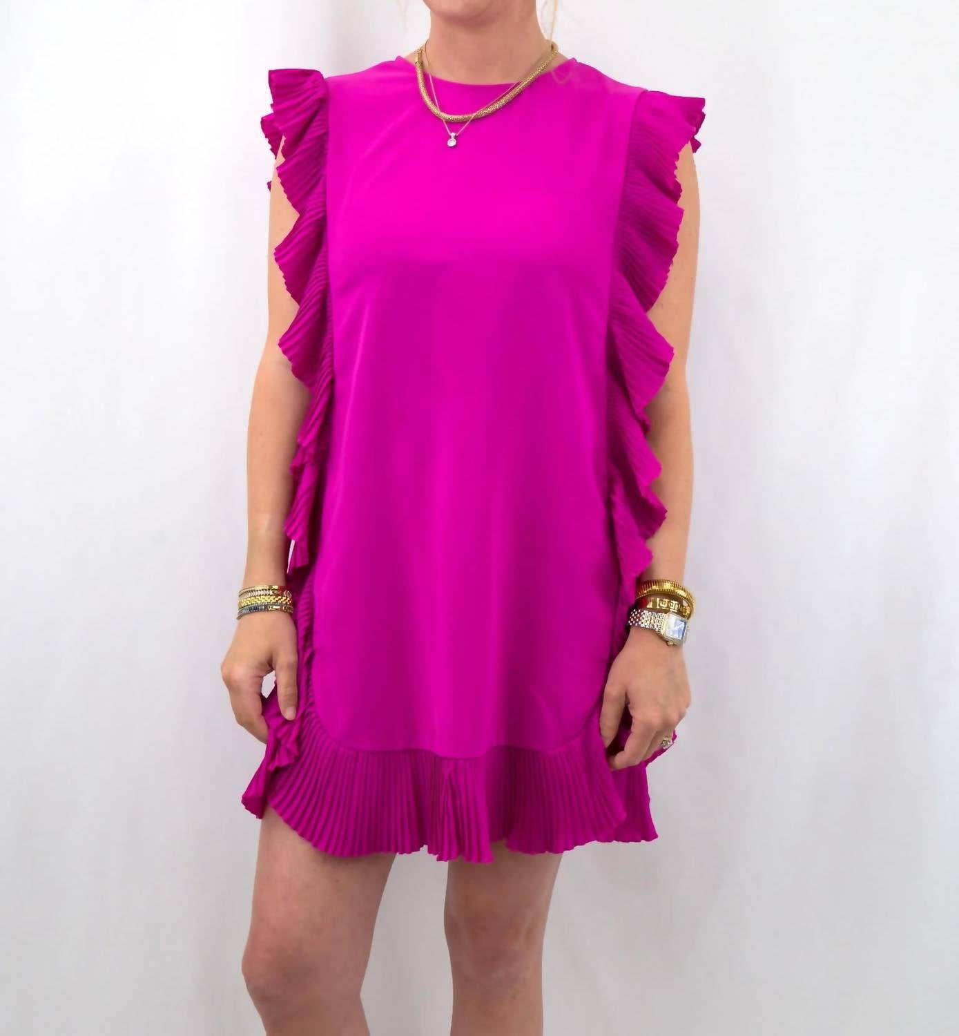 Tcec - Barbie World Ruffled Trim Mini Dress