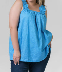 Emily Lovelock - Silvia Sleeveless Square Neck Top - Plus