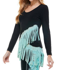 T-Party - Long Sleeve Fringe Bottom Top