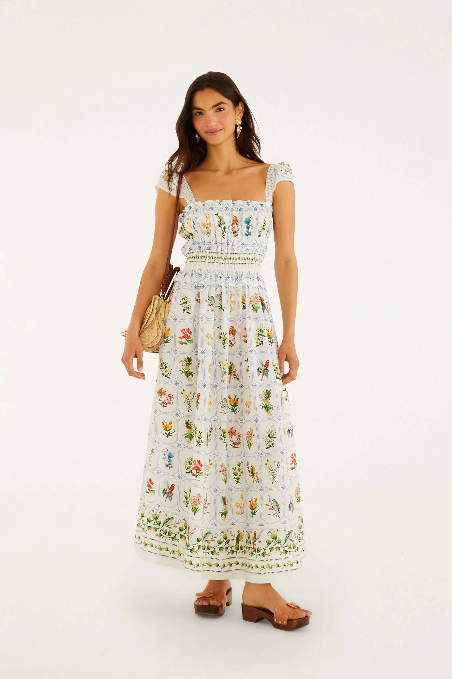 Farm Rio - Tropical Porcelain Maxi Dress