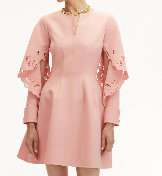 Oscar De La Renta - Floral Detail Embroidered Dress