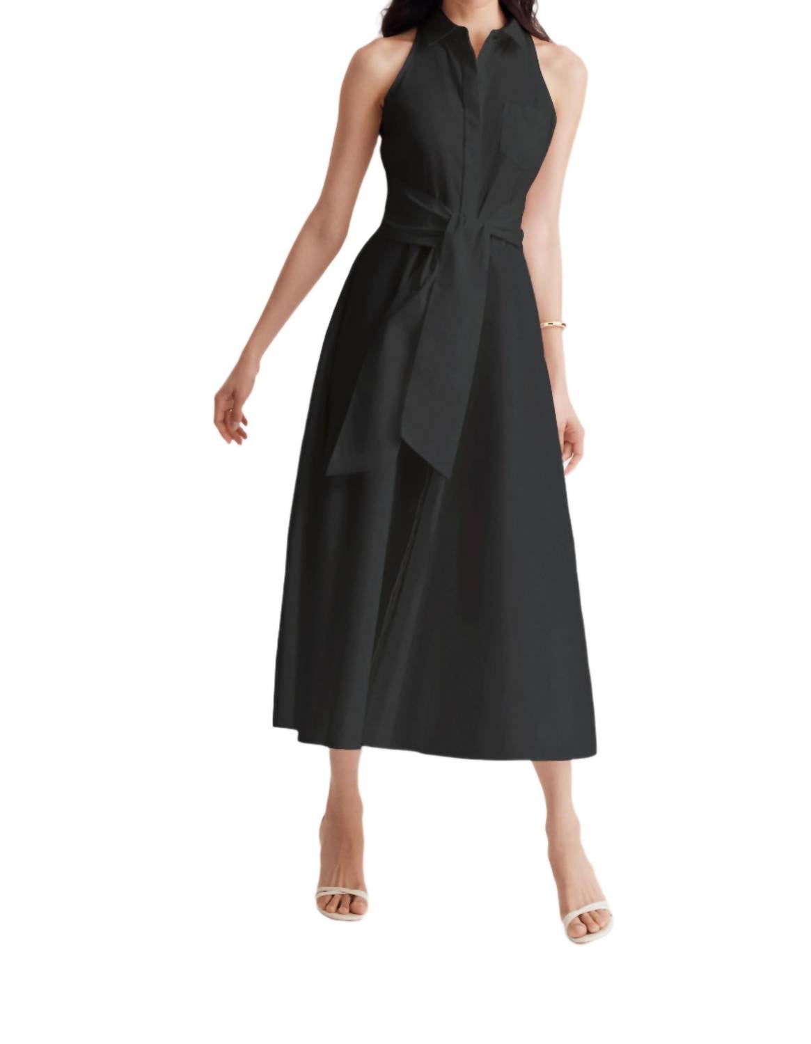 Toccin - Chelsea Tie-front Midi Shirt Dress