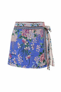 Agua Bendita - Ziara Ivy Floral Wrap Mini Skirt