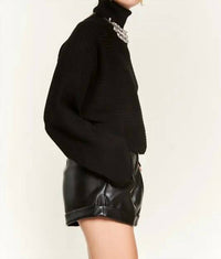 Jade By Jane - Mock Neck Wide Sleeve Top