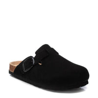 REFRESH Women's Suede Clogs in black - women's shoe