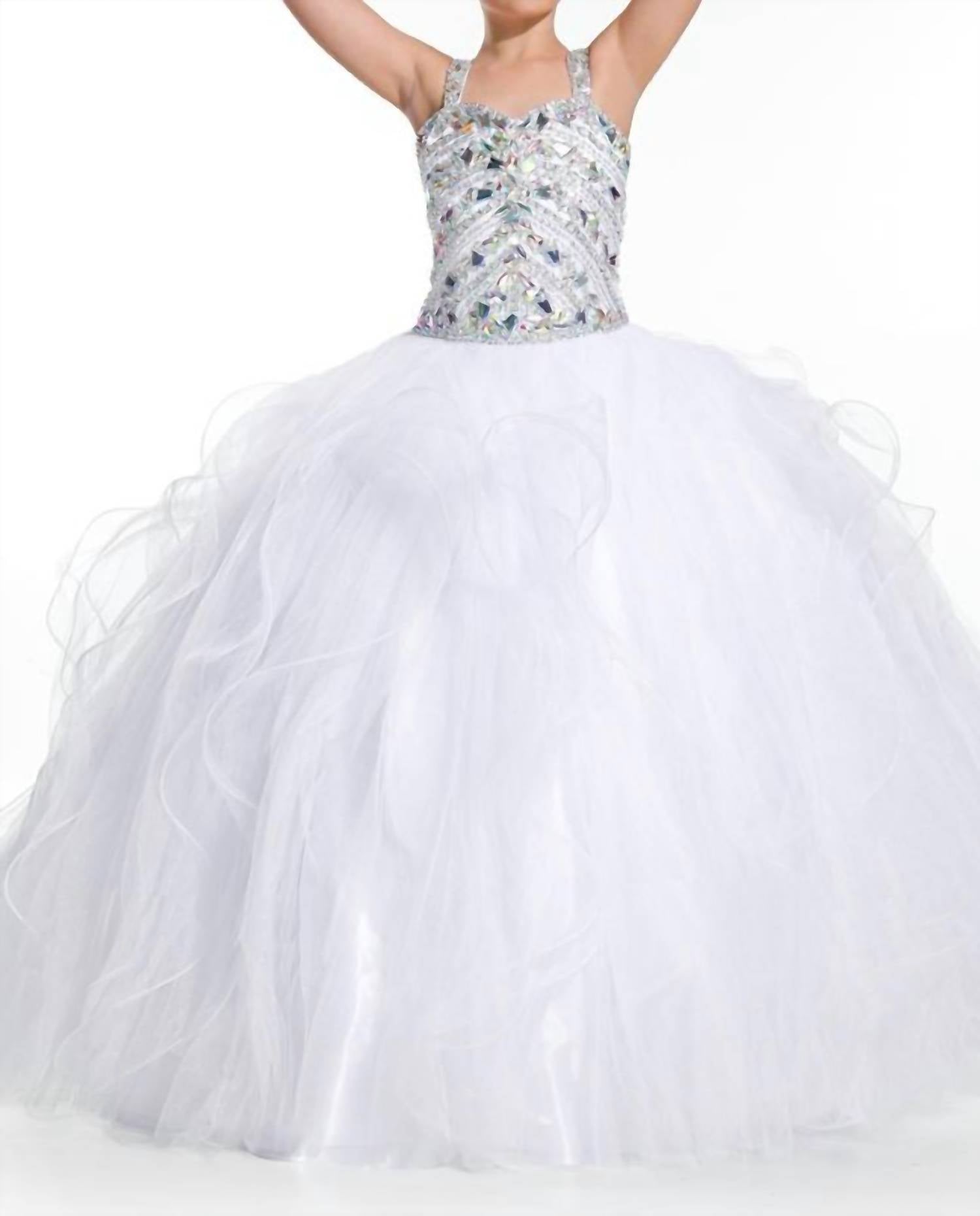 Rachel Allan - Beaded Crystal Pageant Ball Gown