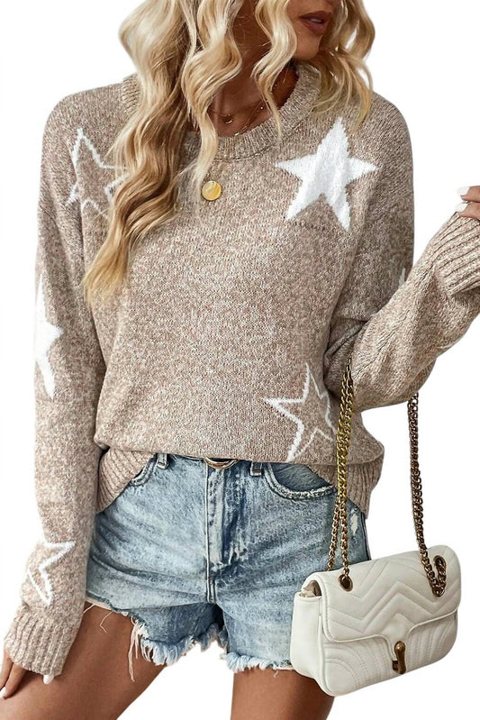 Unishe - Star Jacquard Knitting Sweater