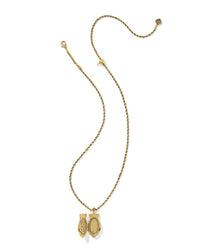 Kendra Scott Women's Alexa Locket Short Pendant Necklace in vintage gold - women's jewelry - view 5