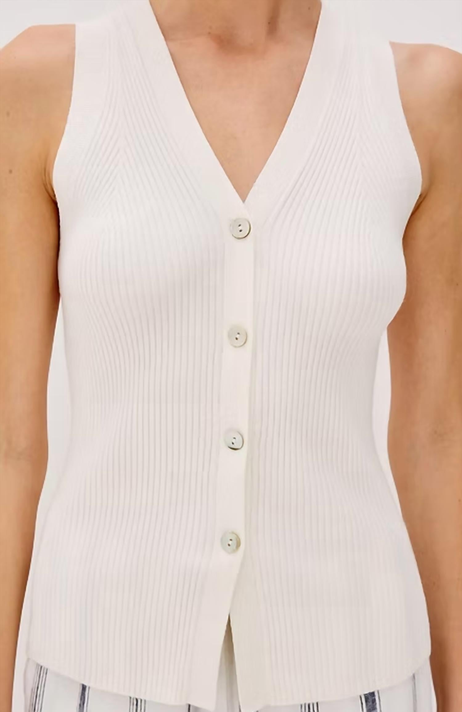 Rails Tatia Vest in ecru - women's jacket - alternate view