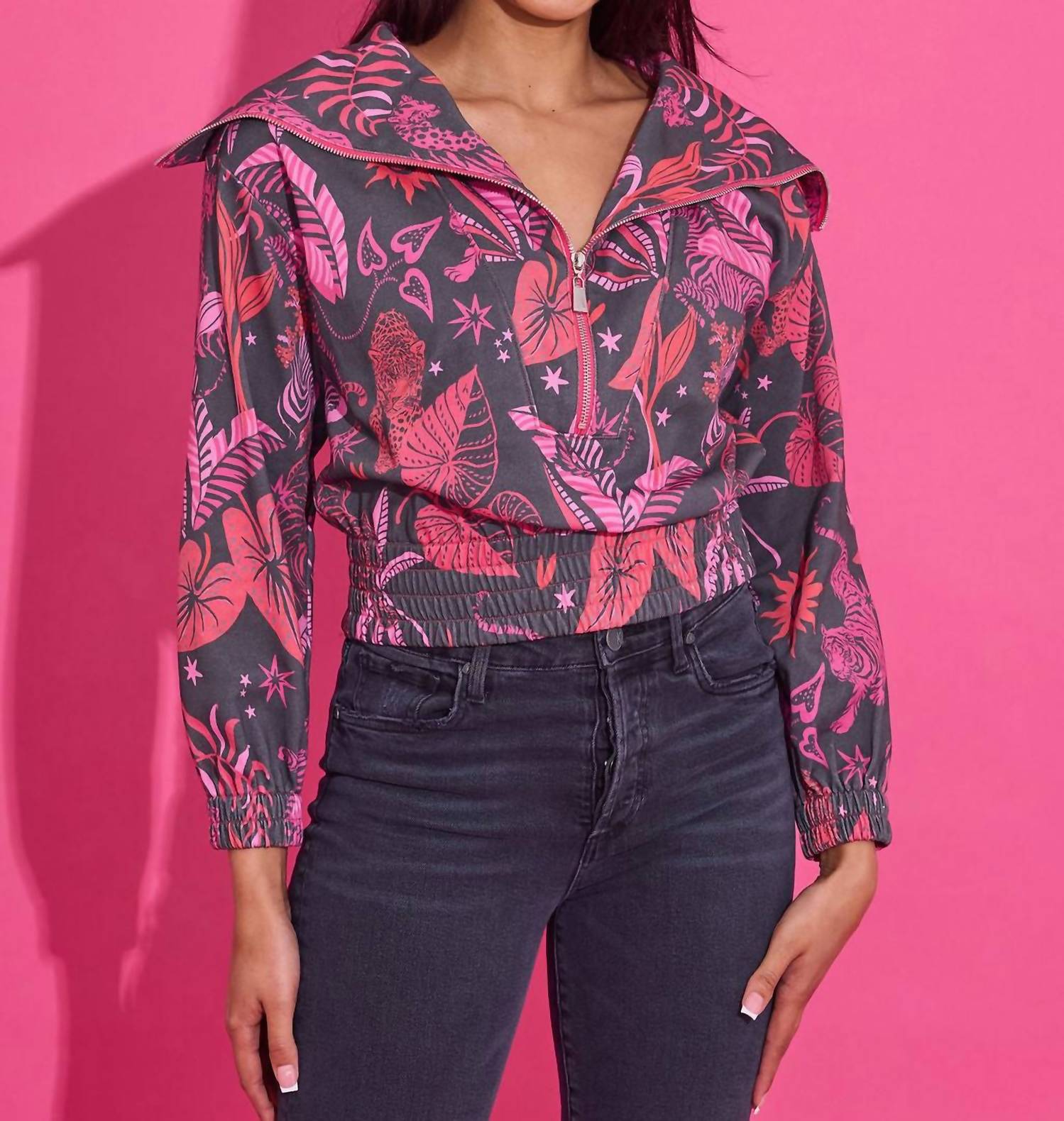 Alden Adair Raelynn Top in zebra lounge 1 - women's jacket