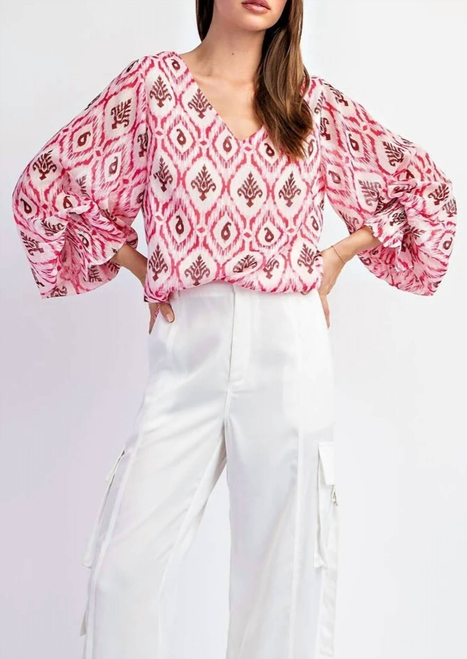 Ee:Some - Shimmering Print Blouse