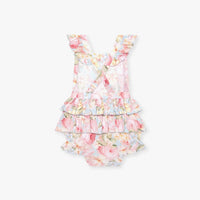 Posh Peanut - Girls' Dreams Ruffle Stripe Bubble Romper