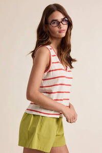 Wishlist - Striped Knit V-neck Tank Top