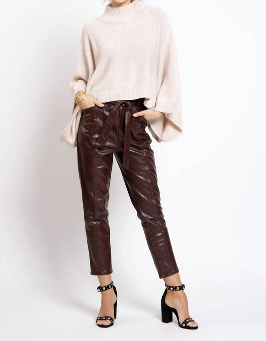 Harper Vegan Leather Bag Pant