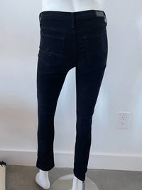 AG Jeans Prima Cigarette Corduroy Pants in super black - women's jeans - alternate view