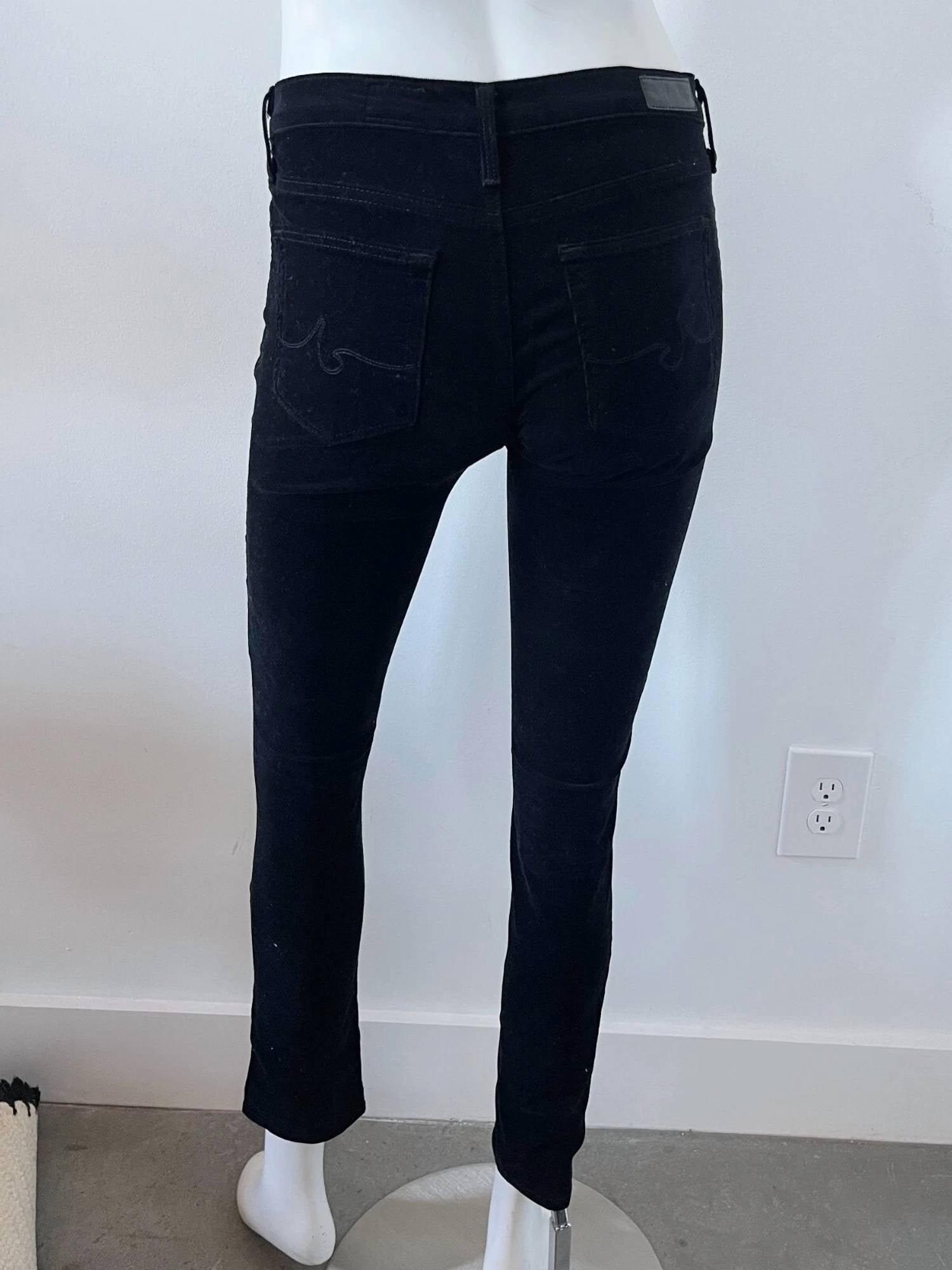 AG Jeans Prima Cigarette Corduroy Pants in super black - women's jeans - alternate view