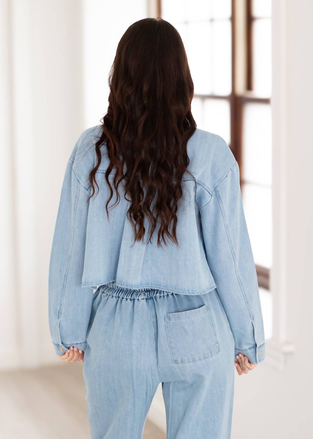 English Factory - Cropped Denim Shirt